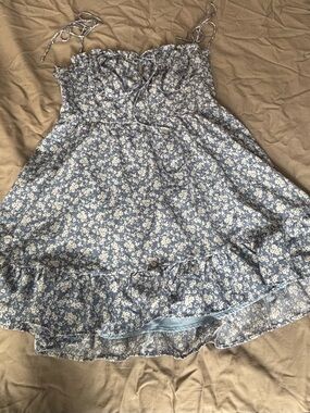 Cider Blue Floral Peasant Sundress